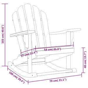 Fauteuil à bascule FRESNO, type rocking Chair en teck