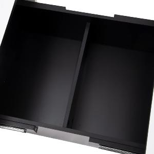 TABLE basse, 100 cm, extensible, blanc/noir avec rangement