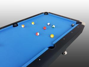 BILLARD type PRO 7Ft, Bois noir, tapis bleu