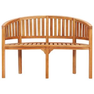 Banc de jardin 120 cm, demi cercle en teck massif