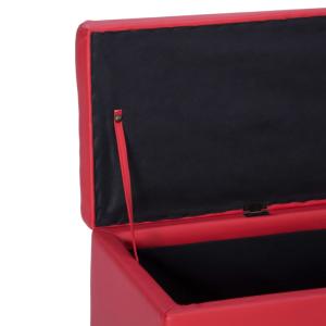 Banquette coffre de rangement, 120 cm, rouge