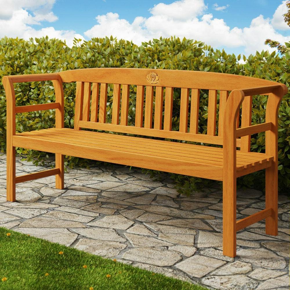 Banc de jardin ROSE 150cm en bois d'eucalyptus certifié FSC® banc