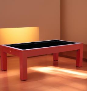 BILLARD 8 Ft bois massif rouge, ardoise avec plateau table, LUCIFER