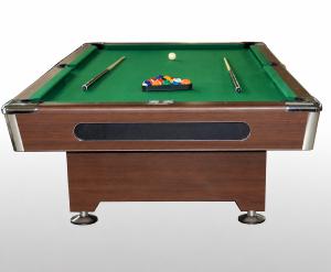 TABLE de BILLARD PROFESSIONNEL 8 FT en bois marron, plateau ardoise – modèle APPOLON