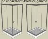 CABINE de DOUCHE ANGLE 100 x 80 cm, avec receveur