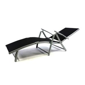 CHAISE longue, transat, pliable en aluminium