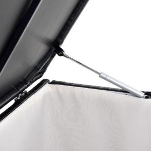 COFFRE géant en résine tressée/alu, 760 litres, noir