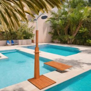 DOUCHE extérieur en bois exotique