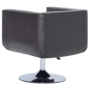 Fauteuil Design Club, cuir, gris