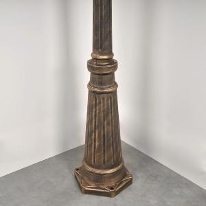 Lampadaire Extérieur 260 cm en Aluminium Moulé – Éclairage de Jardin Rétro