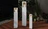 LANTERNES bougies de terrasse, lot de 3, BLANC