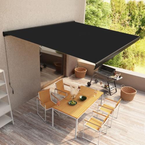 STORE BANNE coffre intégral 350 x 250 cm, manuel, toile anthracite