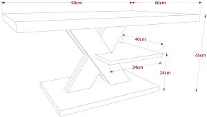 TABLE basse design, bois, 9 coloris, modèle GALEN