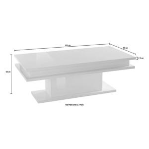 TABLE basse bois, avec éclairage LED, 100 cm, modèle ATIAS, 4 coloris