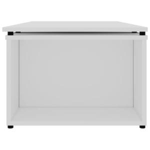 TABLE basse 150 cm, coulissante en bois, blanche