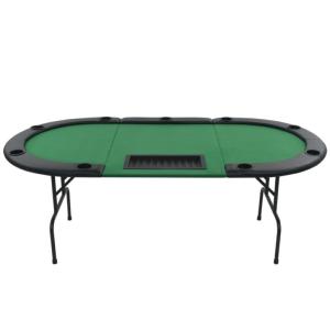 TABLE de POKER pliante XL, 210 cm, jusqu'à 9 personnes