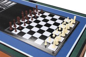 TABLE multi-jeux, 4 coloris, 15 en 1, marron
