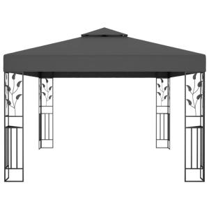 TONNELLE, gloriette de jardin 300 x 400 cm, toile grise