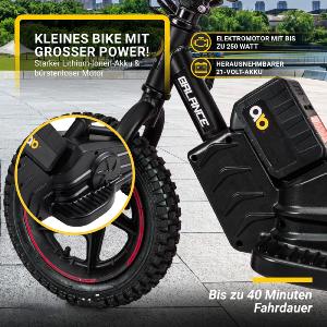 DRAISIENNE ELECTRIQUE enfant, 250 watts, roues 16, rouge