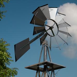 EOLIENNE en acier galvanisé, 250 cm, jaune