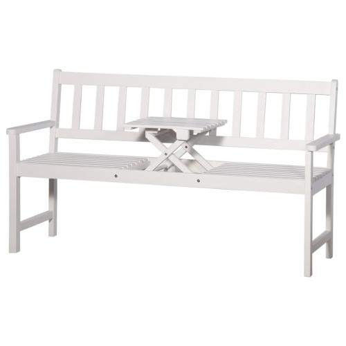 BANC de jardin PIQUE-NIQUE, 160 cm, en acacia blanc