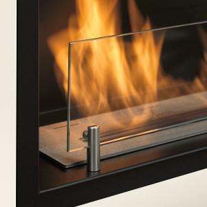CHEMINEE ETHANOL murale inox, 130 cm, blanc, MICHIGAN