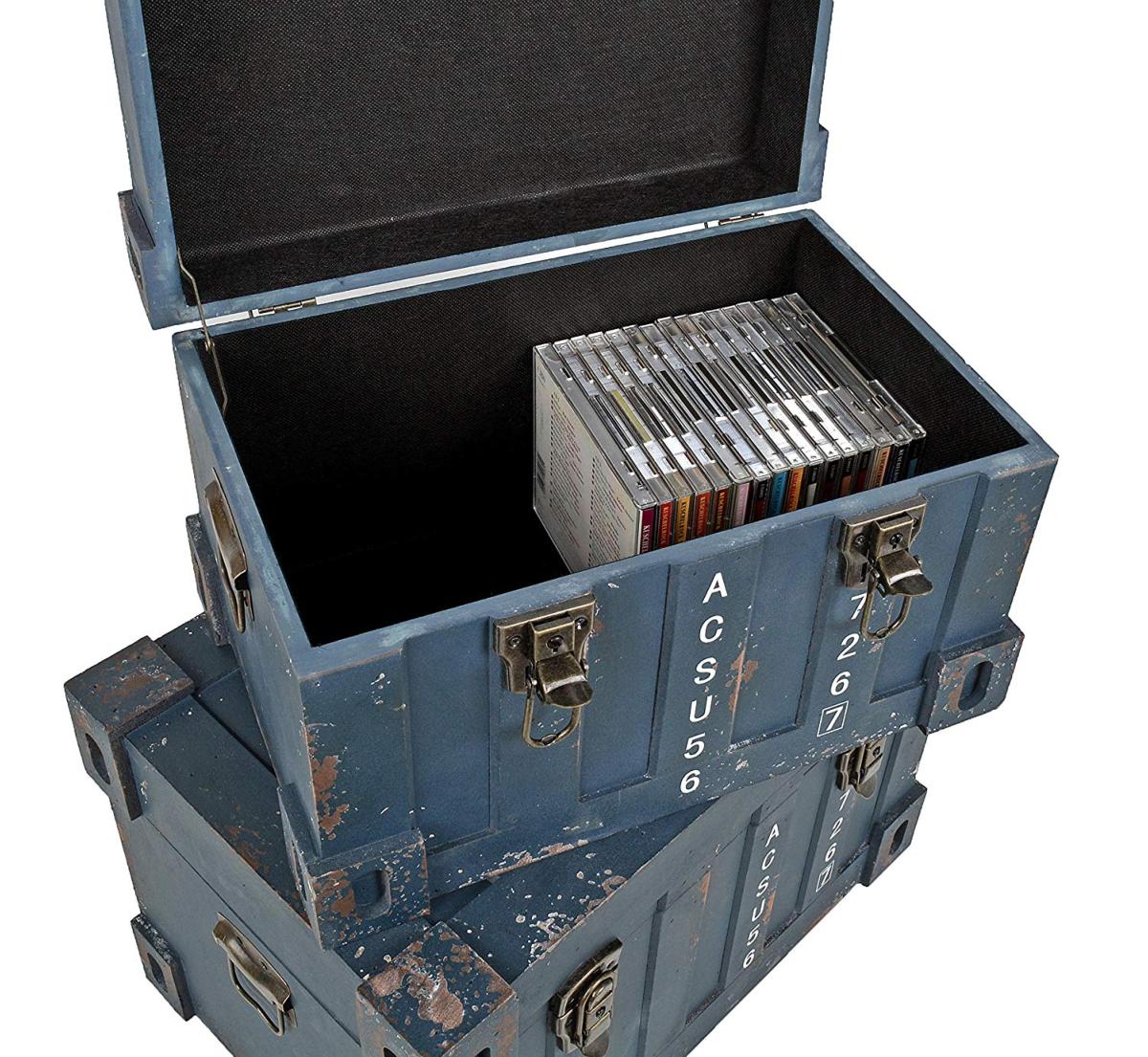 PLANTAWA Coffre En Bois Extérieur 100 X 50 X 60 Cm Coffre De Rangement Vintage Coffre De Jardin Grand Coffre