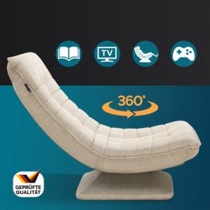 FAUTEUIL de relaxation, grand confort, beige