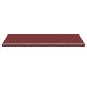 STORE BANNE 600 x 350 cm, motorisé, toile rouge bordeaux