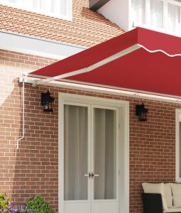 Store banne motorisé 6 x 3,5 m en aluminium blanc, toile 14 coloris