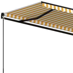 STORE BANNE 4.5 x 3 m, manuel, toile jaune/blanc