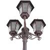 Lampadaire extérieur, 4 coloris, en aluminium 3 têtes