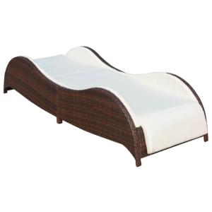TRANSAT bain de soleil, 1 personne, résine tressée, marron