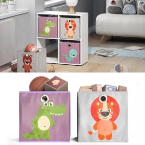 BOITES de rangement pliables pour enfants, lot de 2