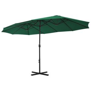 PARASOL géant Aluminium, 270 x 460 cm, vert