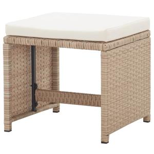 Salon de jardin résine tressée noir, beige, gris ou marron, encastrable, 14 places