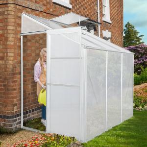 Serre de jardin 2,3 m² -  abri adossable en polycarbonate aluminium