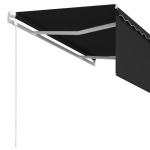 STORE BANNE 300 x 250 cm avec auvent, motorisé, éclairage LED, détecteur de vent, anthracite