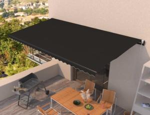 STORE BANNE anthracite 600 x 350 cm, motorisé, toile anthracite