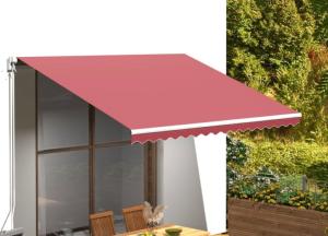 STORE BANNE 3.5 x 2.5 m, manuel, rouge bordeaux