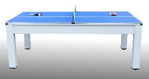 Table BILLARD/ping-pong, blanche avec plateau salle à manger, 215 cm