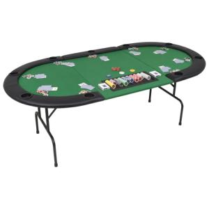 TABLE de POKER pliante XL, 210 cm, jusqu'à 9 personnes